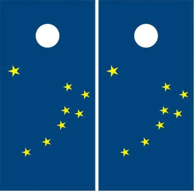 State Flag of Alaska Cornhole Wraps