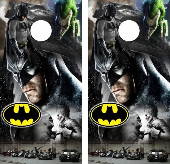 Batman Vs Joker Collage Background Cornhole Wraps