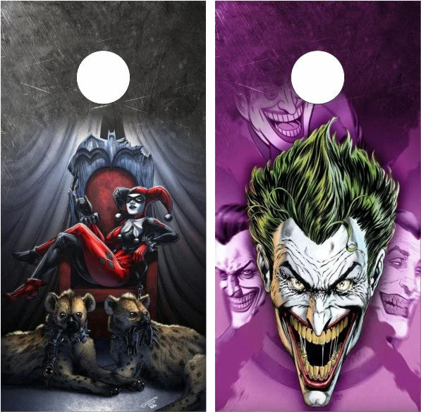 Batman Vs Joker Grunge Cornhole Wraps