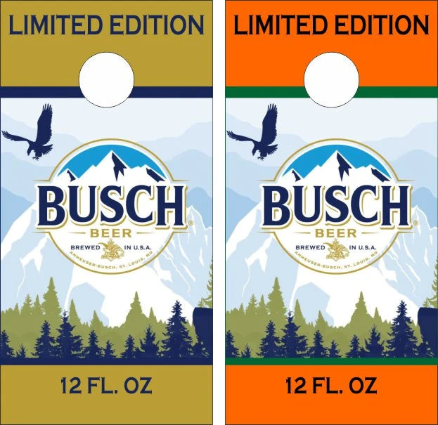 Busch Beer Limited Edition 12oz Label Design Cornhole Wraps