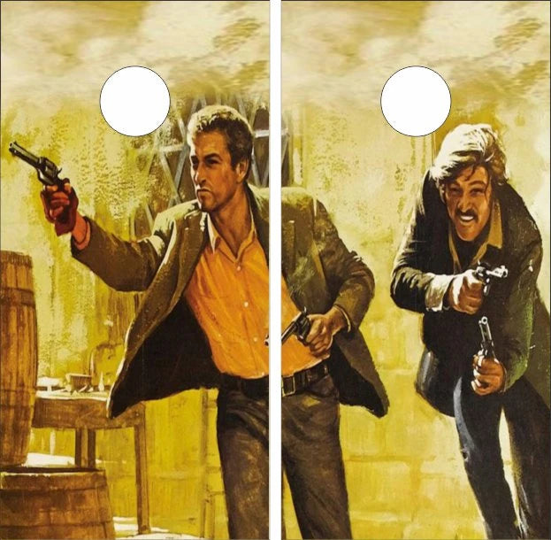 Butch Cassidy and The Sundance Kid Classic Movie Design Cornhole Wraps