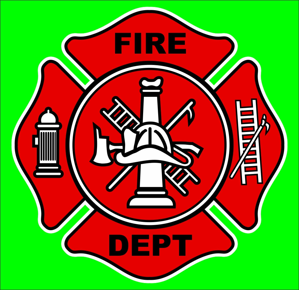 Fire Department Shield Badge Logo Decal