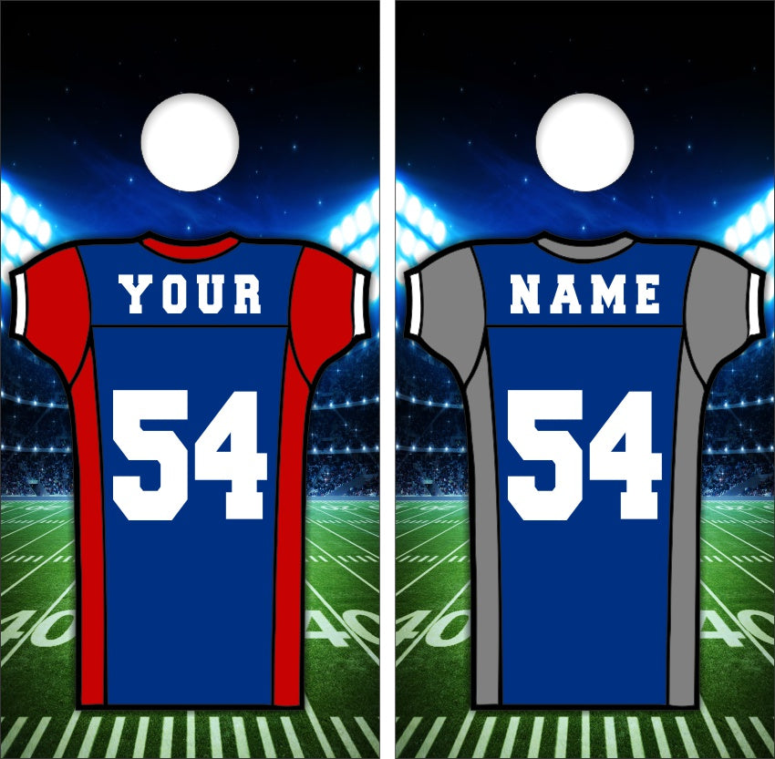 Football Field Jersey Custom Cornhole Wraps