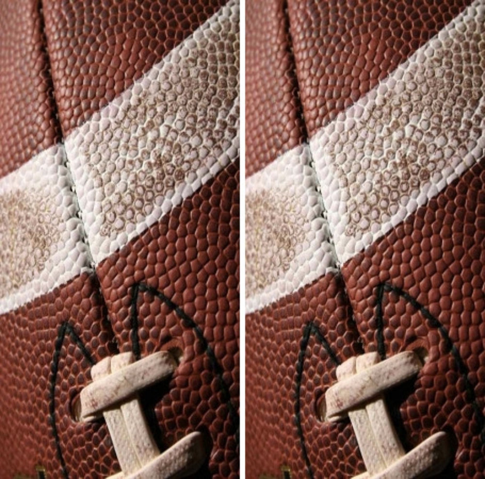American Football Leather Skin Up Close Cornhole Wraps