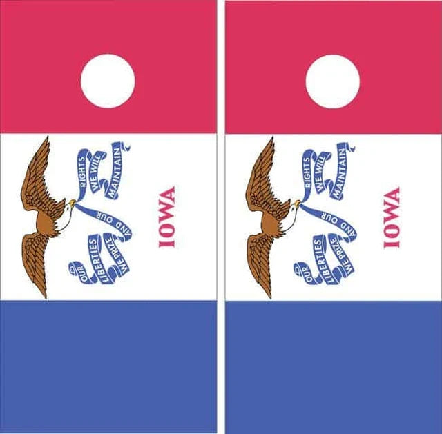 State of Iowa Flag Cornhole Wraps