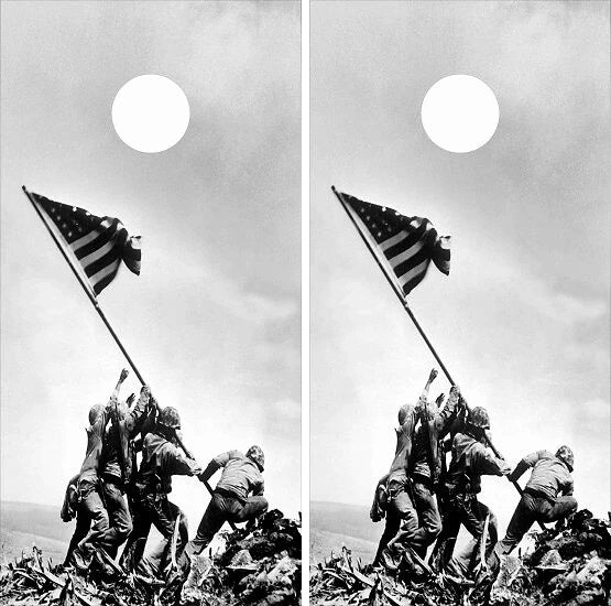Glory Marine Iwo Jima Historic Battle Cornhole Wraps