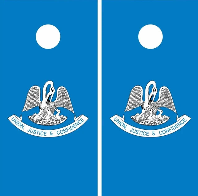 State of Louisiana LA Flag Cornhole Wraps