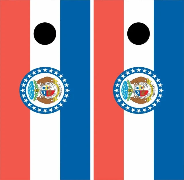 State of Missouri Flag Cornhole Wraps