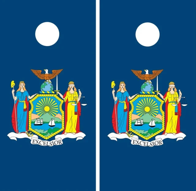 State of New York NY Flag Cornhole Wraps