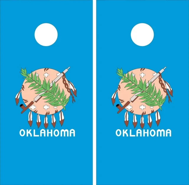 State of Oklahoma OK Flag Cornhole Wraps