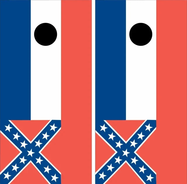 Mississippi Old State Flag Cornhole Wraps