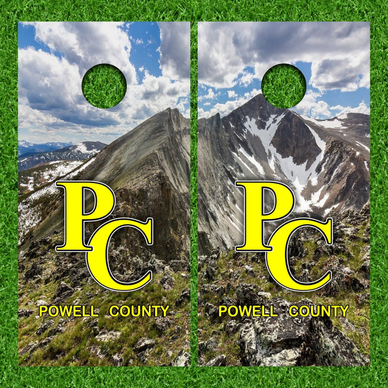 Powell County Mountain Scene Cornhole Wraps