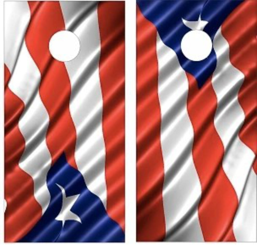 Puerto Rico Flag Cornhole Wraps