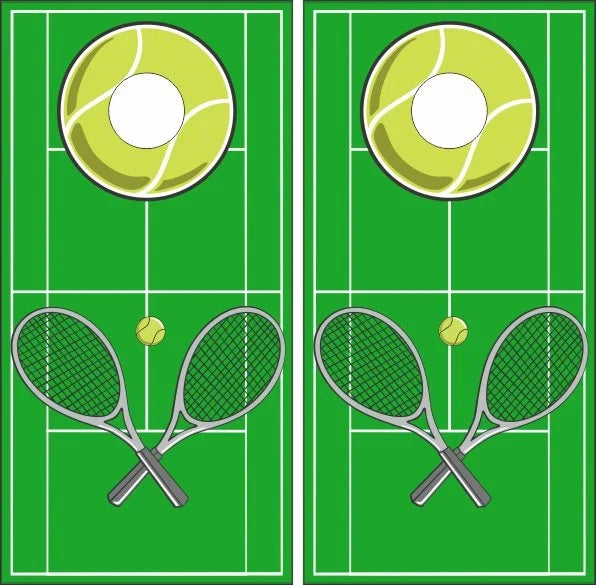 Tennis Pickleball Court Layout Cornhole Wraps