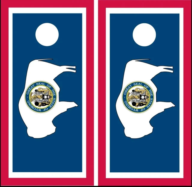 State of Wyoming Flag Cornhole Wraps