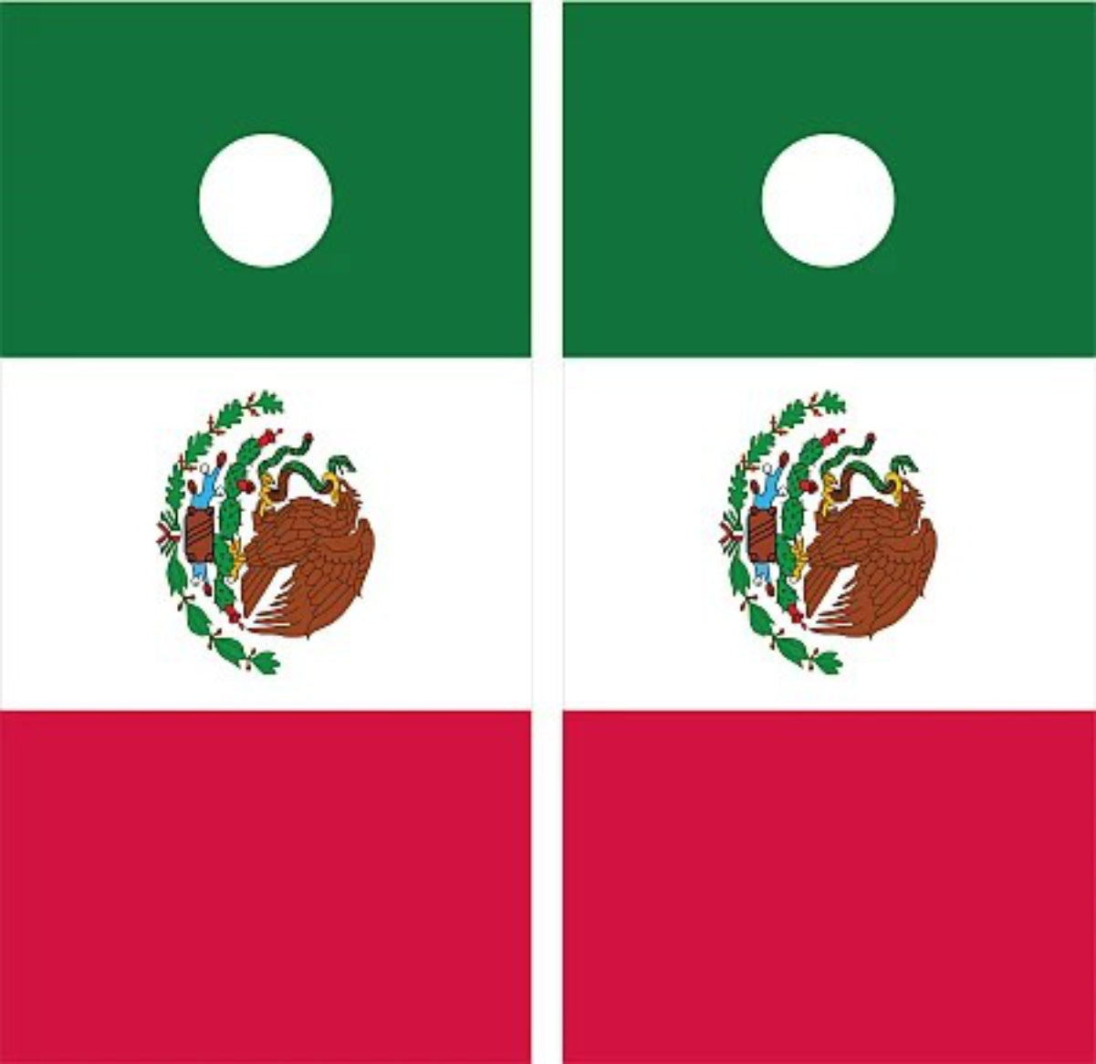 Mexico Flag Cornhole Wraps