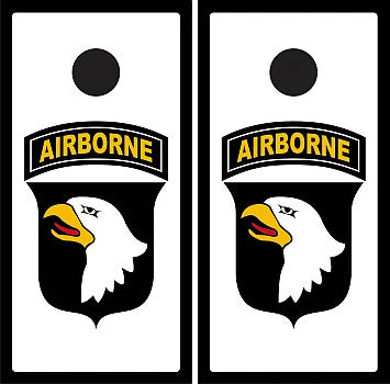 101st Airborne Air Assault Screaming Eagles Cornhole Wraps