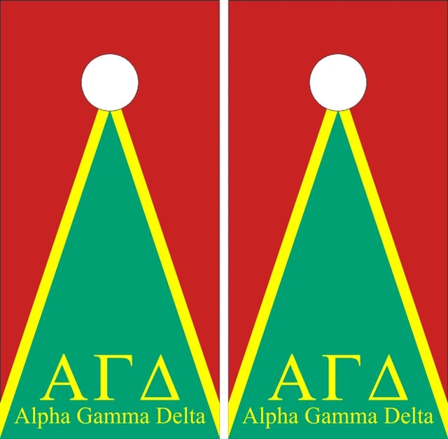 ALPHA GAMMA DELTA Fraternity Triangle Theme Cornhole Wraps