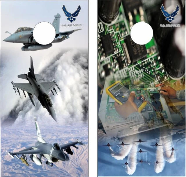 Air Force Fighter Jets Cornhole Wraps