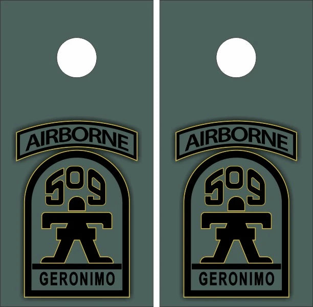 509 Airborne Infantry Regiment Geronimo Cornhole Wraps