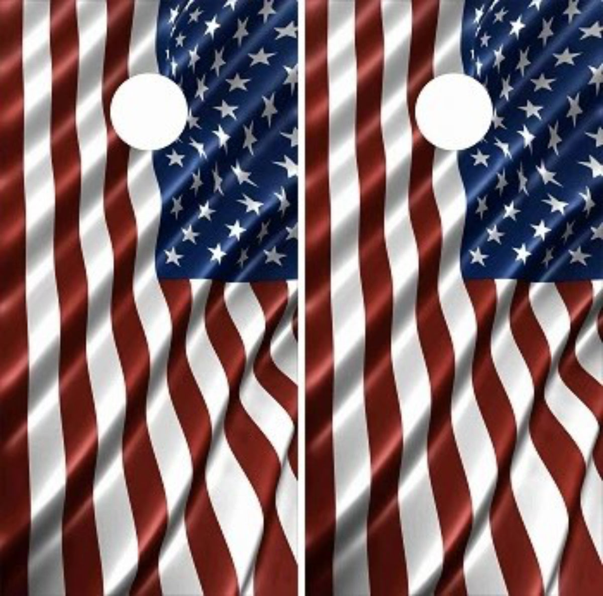 USA American Flag Wavy Cornhole Wraps