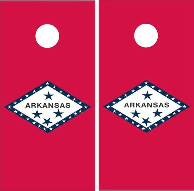 State of Arkansas Flag Cornhole Wraps