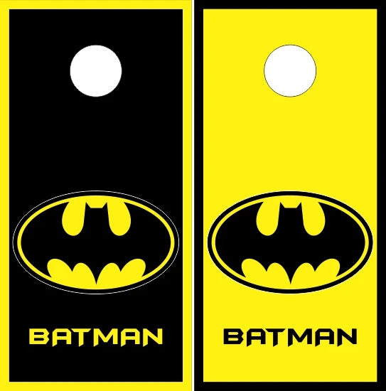 Batman Black & Yellow Cornhole Wraps