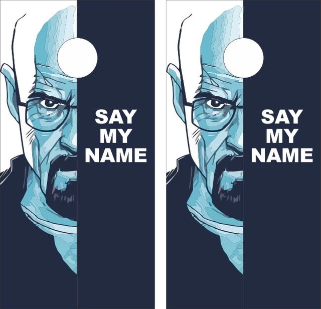 Breaking Bad Walter White Say My Name Classic Movie Show Cornhole Wraps