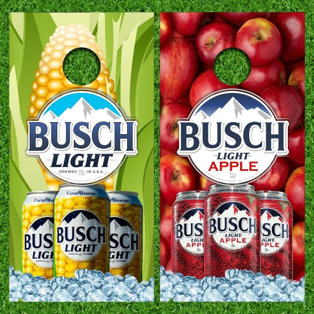Busch Light Corn & Apple Cornhole Wraps