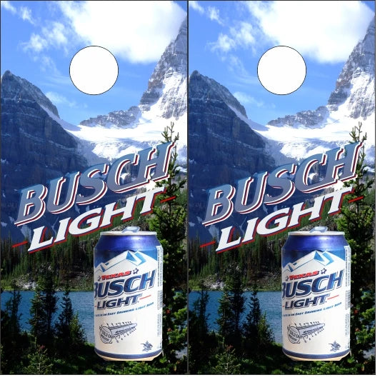Busch Light Ice Mountain Scene 2 Background Cornhole Wraps