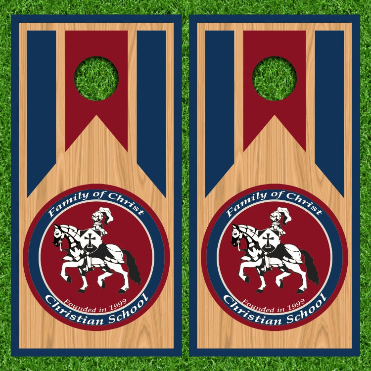 Family of Christ Christian School Cornhole Wraps