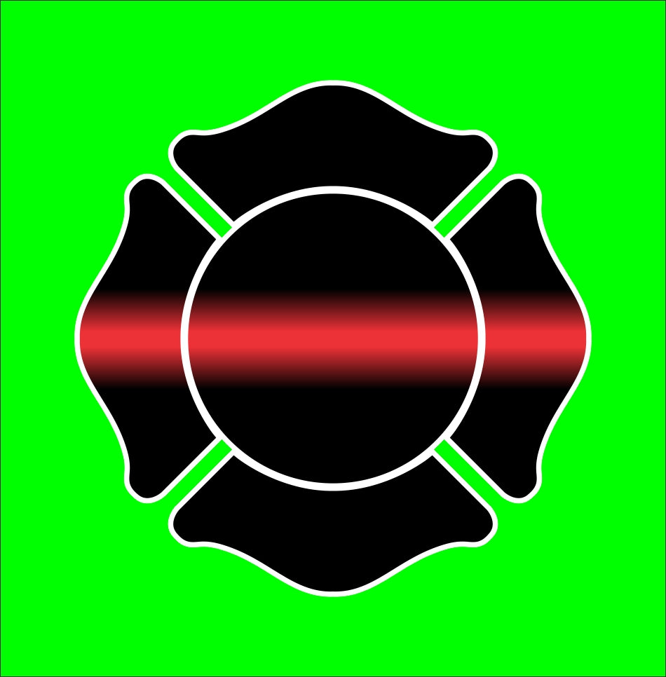 Firefighter Thin Red Line Fire Logo Decal