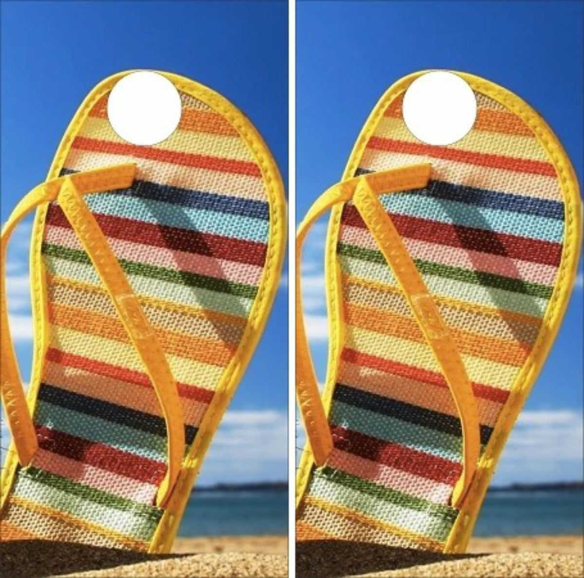 Flip Flops in the Sand Beach Life Cornhole Wraps