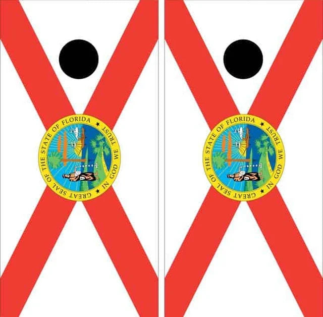 State of Florida FL Flag Cornhole Wraps