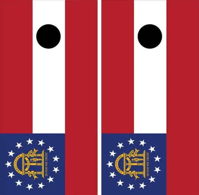 State of Georgia GA Flag Cornhole Wraps