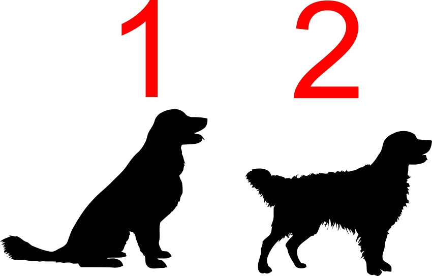 Golden Retriever Silhouette Dog Decals