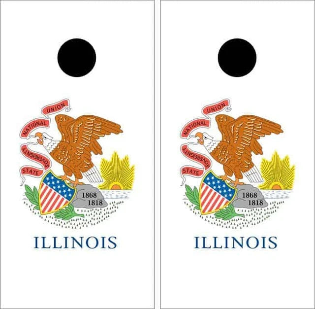 State of Illinois Flag Cornhole Wraps