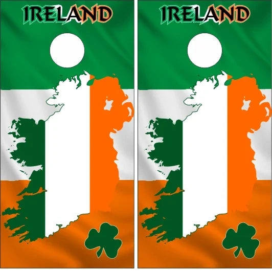 Ireland Flag Cornhole Wraps Version 2