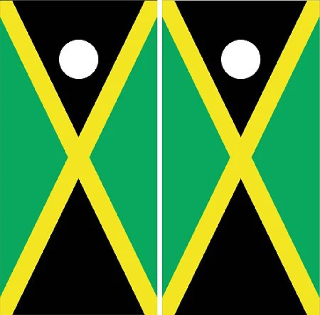 Jamaica Flag Cornhole Wraps