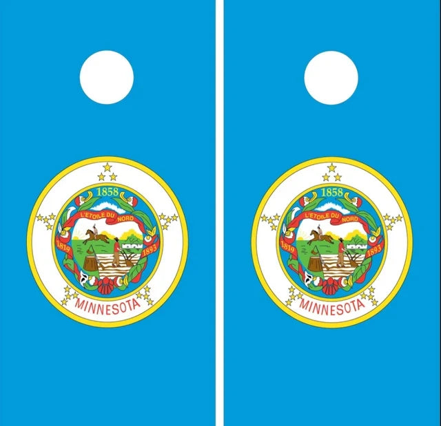 State of Minnesota Flag Cornhole Wraps