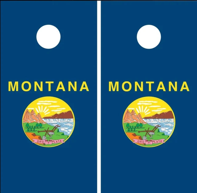 State of Montana Flag Cornhole Wraps