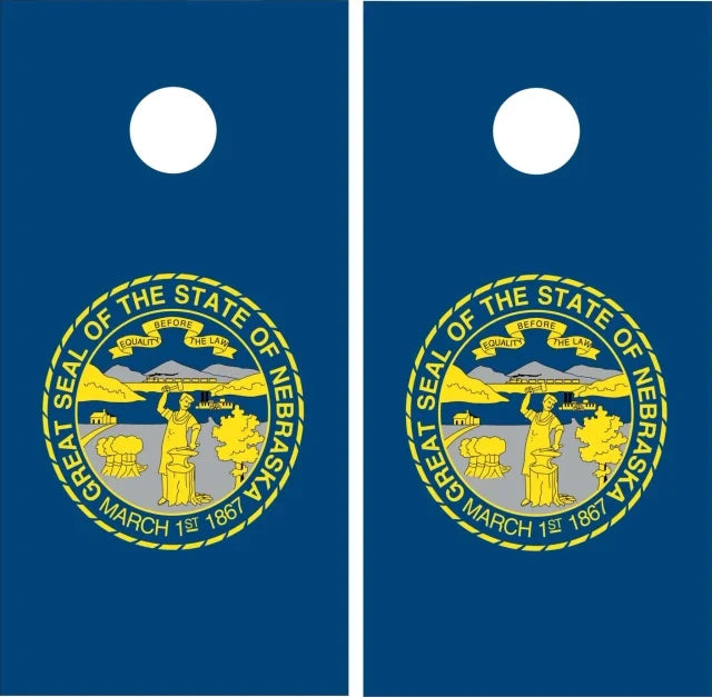 State of Nebraska Flag Cornhole Wraps