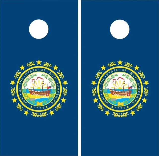 State of New Hampshire NH Flag Cornhole Wraps