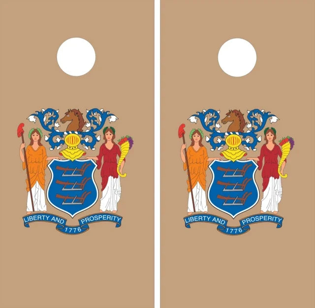 State of New Jersey NJ Flag Cornhole Wraps