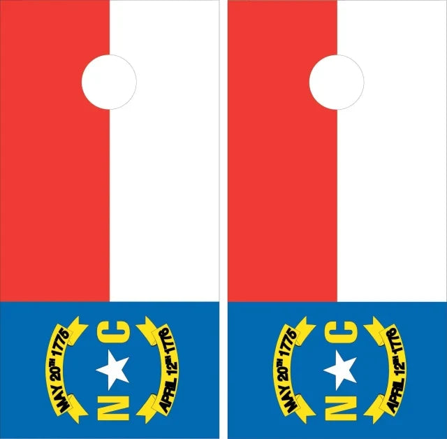 State of North Carolina NC Flag Cornhole Wraps