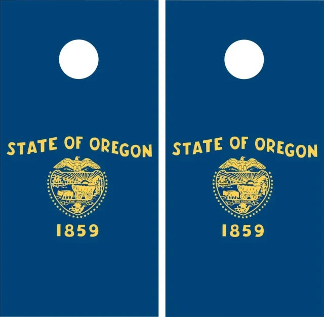 State of Oregon Flag Cornhole Wraps