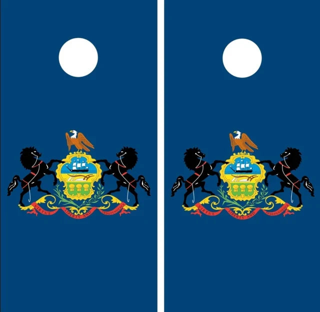 State of Pennsylvania PA Flag Cornhole Wraps