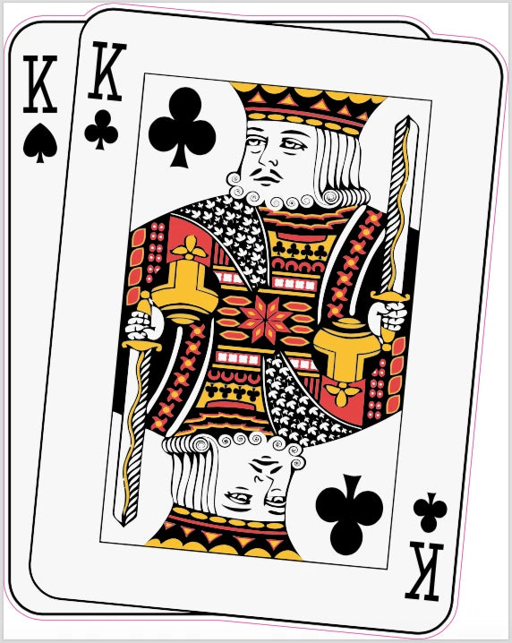 King of Clubs Poker Cards Decal