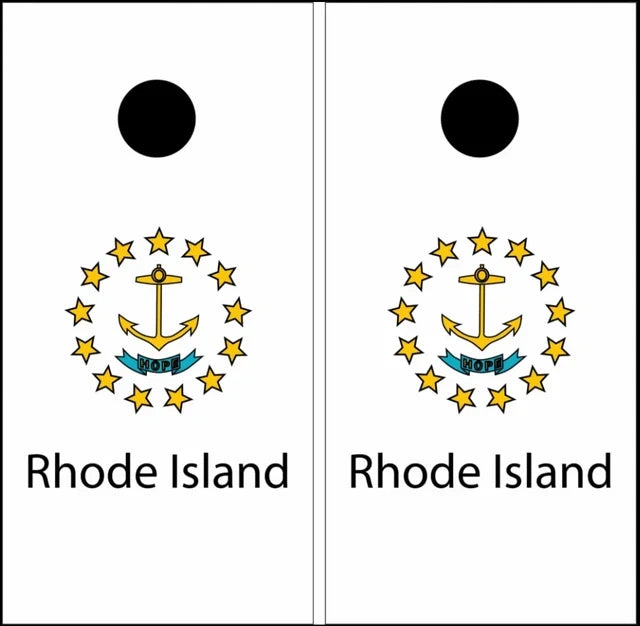 State of Rhode Island Flag Cornhole Wraps