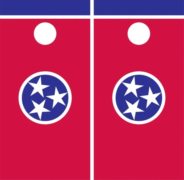 State of Tennessee TN Flag Cornhole Wraps